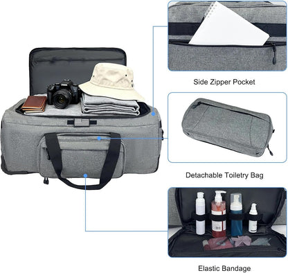 120L Rolling Duffle Bag with Wheels, Large Deployment Military Bag, Wheeled Heavy Duty Luggage for Travel, Camping