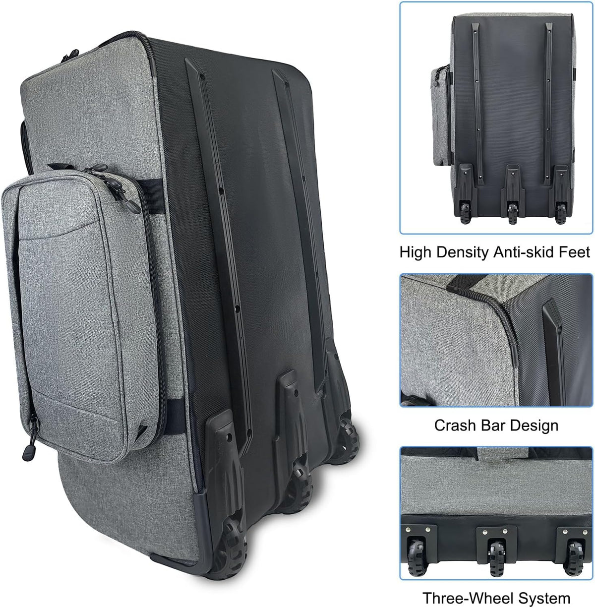 120L Rolling Duffle Bag with Wheels, Large Deployment Military Bag, Wheeled Heavy Duty Luggage for Travel, Camping