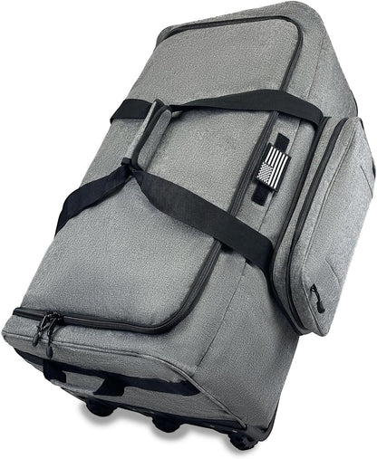 120L Rolling Duffle Bag with Wheels, Large Deployment Military Bag, Wheeled Heavy Duty Luggage for Travel, Camping