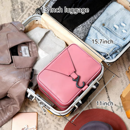 Hanging Travel Toiletry Bag - Large Capacity Organizer, Leak-proof Design & Durable Hook for Full-Size Toiletries, Makeup, Cosmetics，Boho