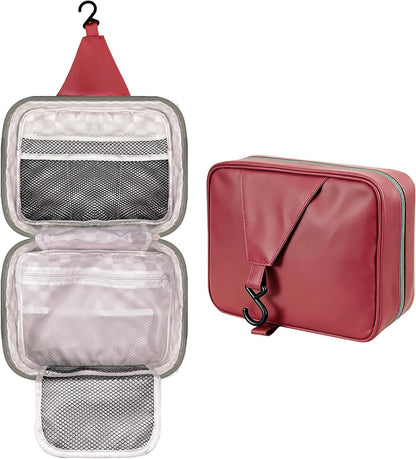Hanging Travel Toiletry Bag - Large Capacity Organizer, Leak-proof Design & Durable Hook for Full-Size Toiletries, Makeup, Cosmetics，Boho