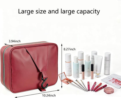Hanging Travel Toiletry Bag - Large Capacity Organizer, Leak-proof Design & Durable Hook for Full-Size Toiletries, Makeup, Cosmetics，Boho