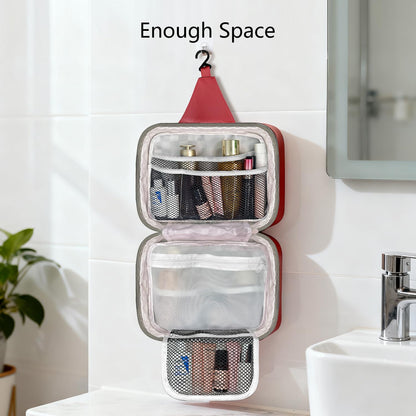 Hanging Travel Toiletry Bag - Large Capacity Organizer, Leak-proof Design & Durable Hook for Full-Size Toiletries, Makeup, Cosmetics，Boho