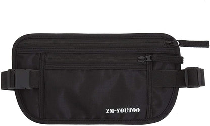 Money Belt for Travel - Hidden Travel Pouch Protect Your Credit and Money With RFID Blocking Passport Holder Waist Wallet (gray)