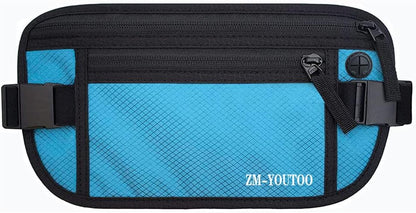 Money Belt for Travel - Hidden Travel Pouch Protect Your Credit and Money With RFID Blocking Passport Holder Waist Wallet (gray)