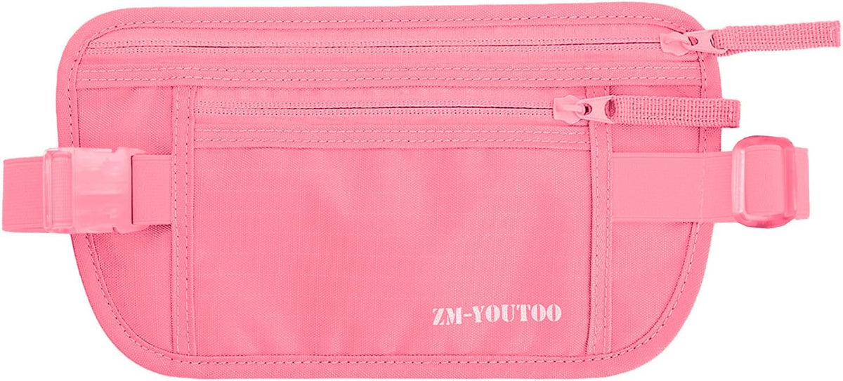 Money Belt for Travel - Hidden Travel Pouch Protect Your Credit and Money With RFID Blocking Passport Holder Waist Wallet (gray)