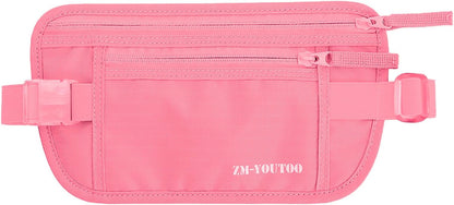 Money Belt for Travel - Hidden Travel Pouch Protect Your Credit and Money With RFID Blocking Passport Holder Waist Wallet (gray)