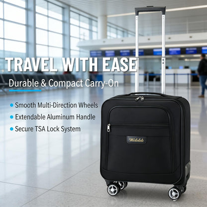 18-Inch Carry-On Luggage with 360° Spinner Wheels & Telescopic Handle Laptop Briefcase Ergonomic Design for Travel Business, Vacation, Luggage for Travel, Business Trip Gear, Suitcase Luggage On Wheel