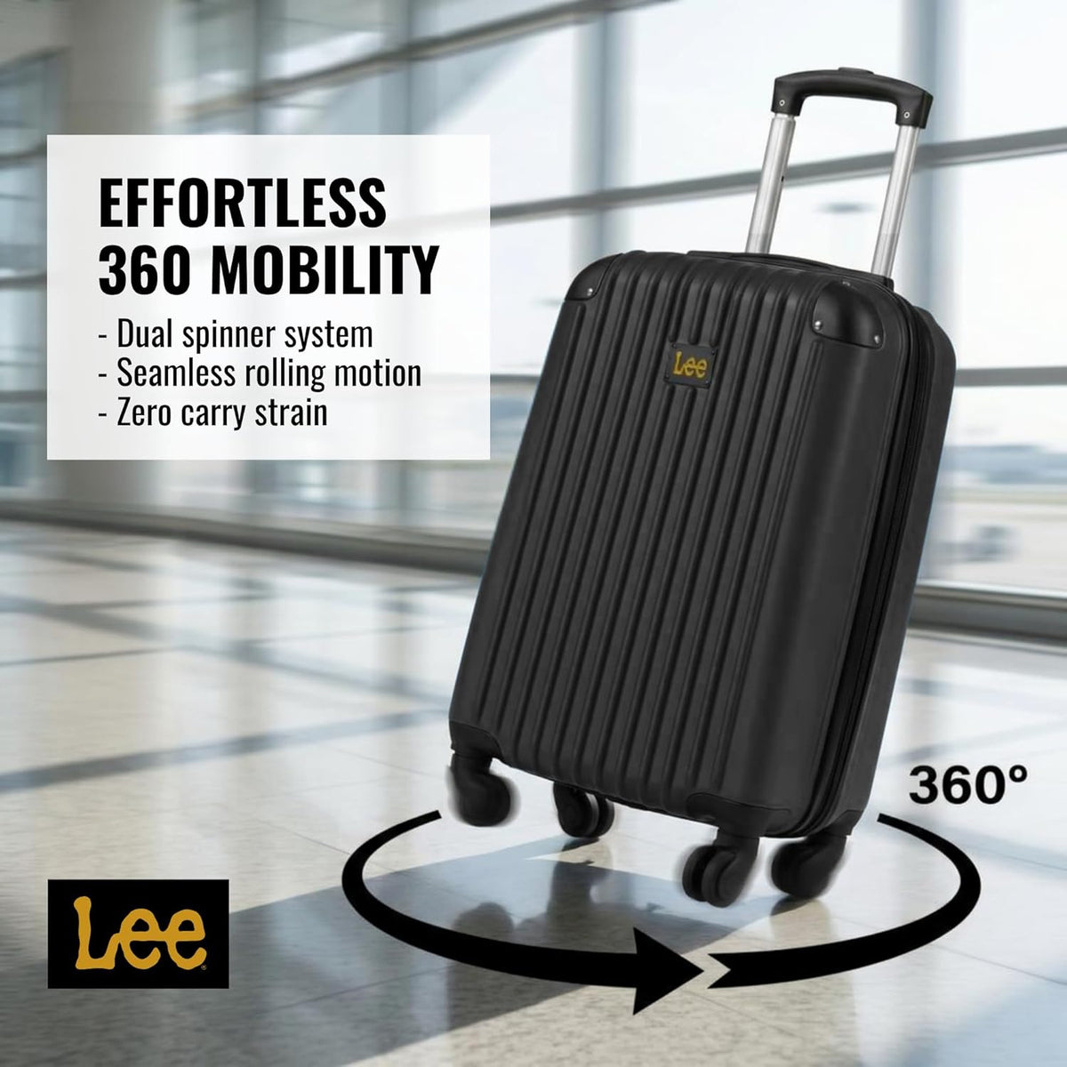 Carry On Luggage with Wheels - 21" TSA Approved Carry-On Suitcase, Multi-Directional Wheels, Impact Resistance Hard Shell, Inner Mesh Pockets and Secure Strap, Checked Travel Rolling Bag