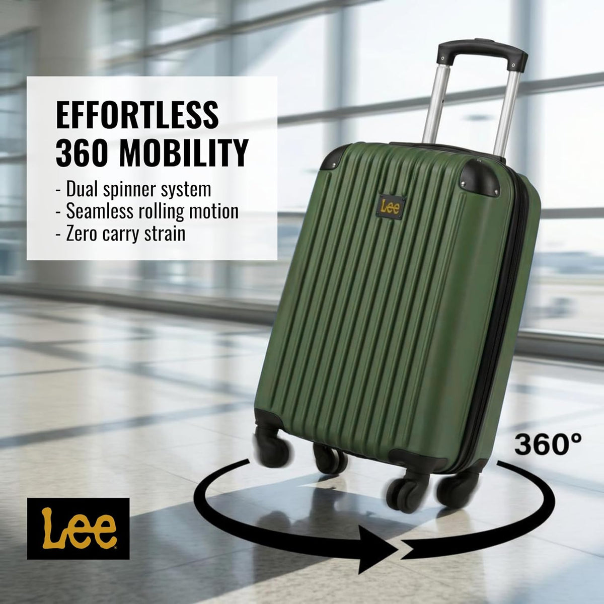 Carry On Luggage with Wheels - 21" TSA Approved Carry-On Suitcase, Multi-Directional Wheels, Impact Resistance Hard Shell, Inner Mesh Pockets and Secure Strap, Checked Travel Rolling Bag