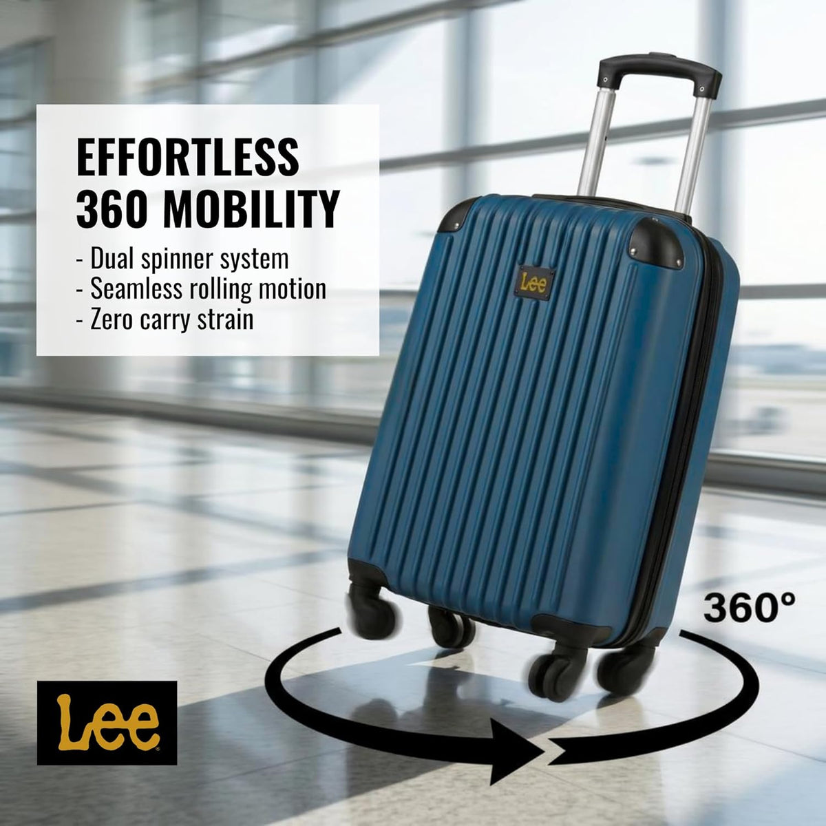 Carry On Luggage with Wheels - 21" TSA Approved Carry-On Suitcase, Multi-Directional Wheels, Impact Resistance Hard Shell, Inner Mesh Pockets and Secure Strap, Checked Travel Rolling Bag