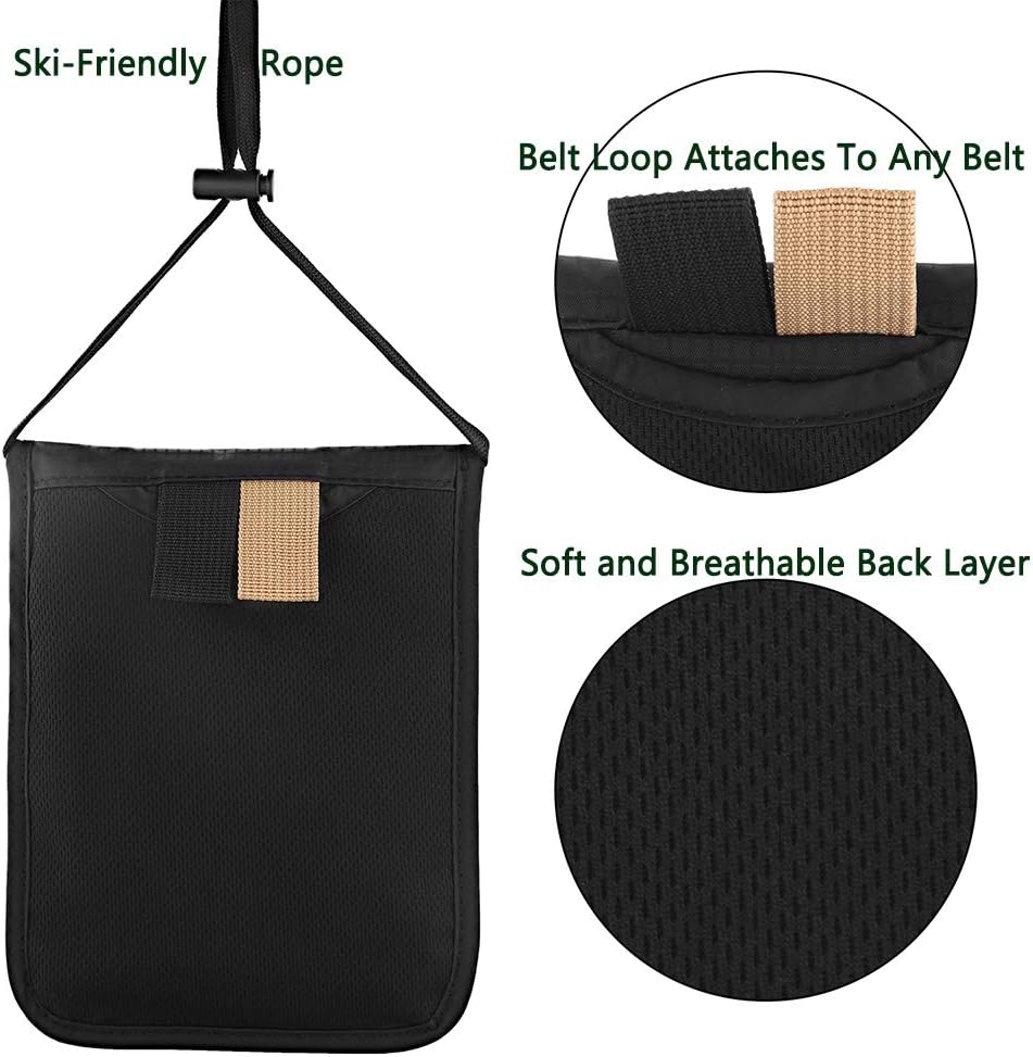 Travel Pouch Neck Wallet Family Passport Holder Organizer Case with RFID Blocking | Family Passport Holder