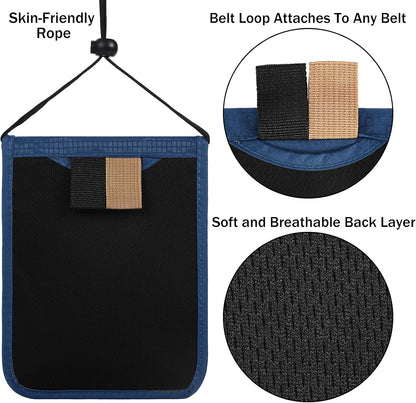 Travel Pouch Neck Wallet Family Passport Holder Organizer Case with RFID Blocking | Family Passport Holder