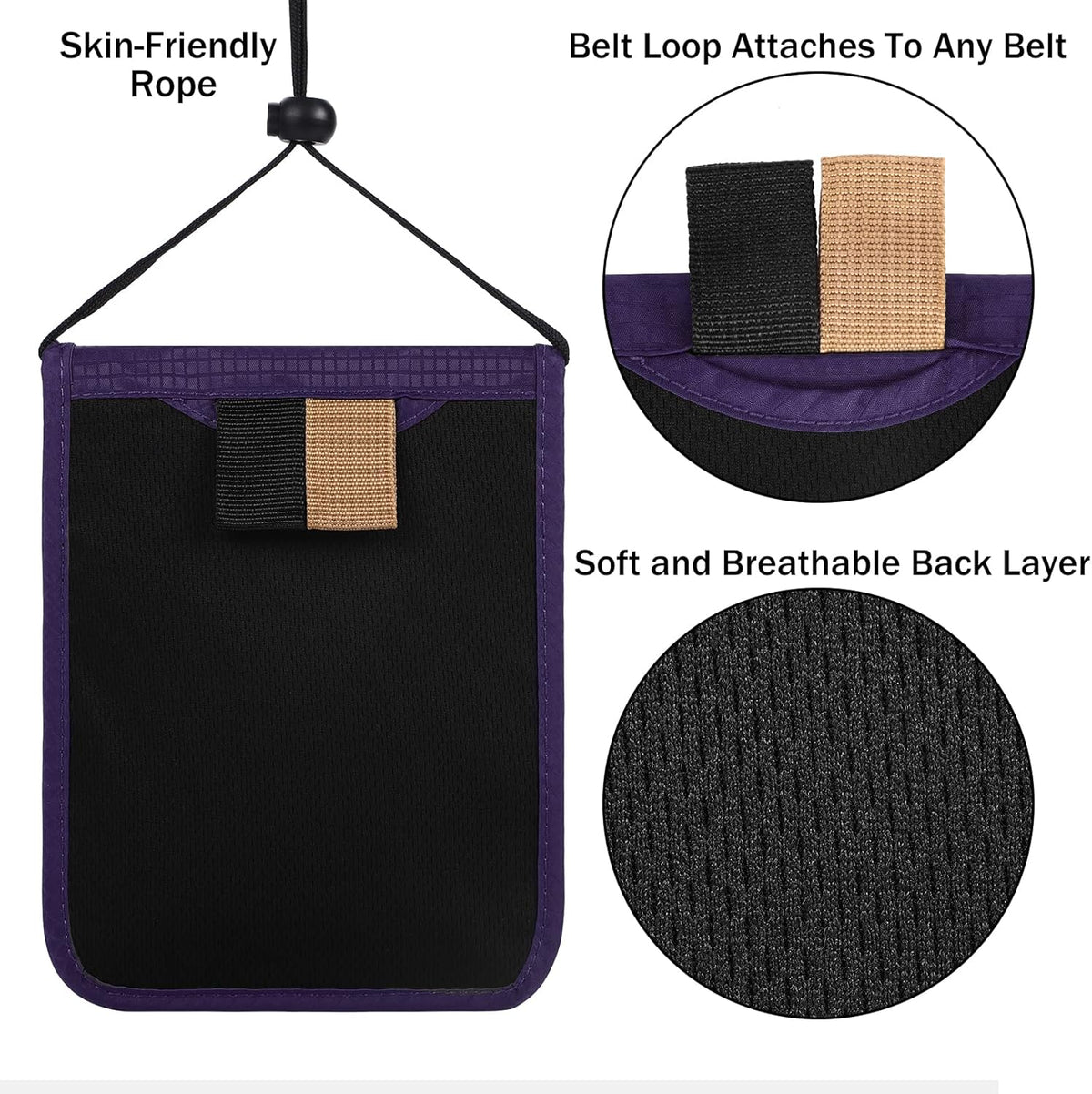 Travel Pouch Neck Wallet Family Passport Holder Organizer Case with RFID Blocking | Family Passport Holder