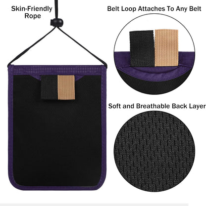 Travel Pouch Neck Wallet Family Passport Holder Organizer Case with RFID Blocking | Family Passport Holder