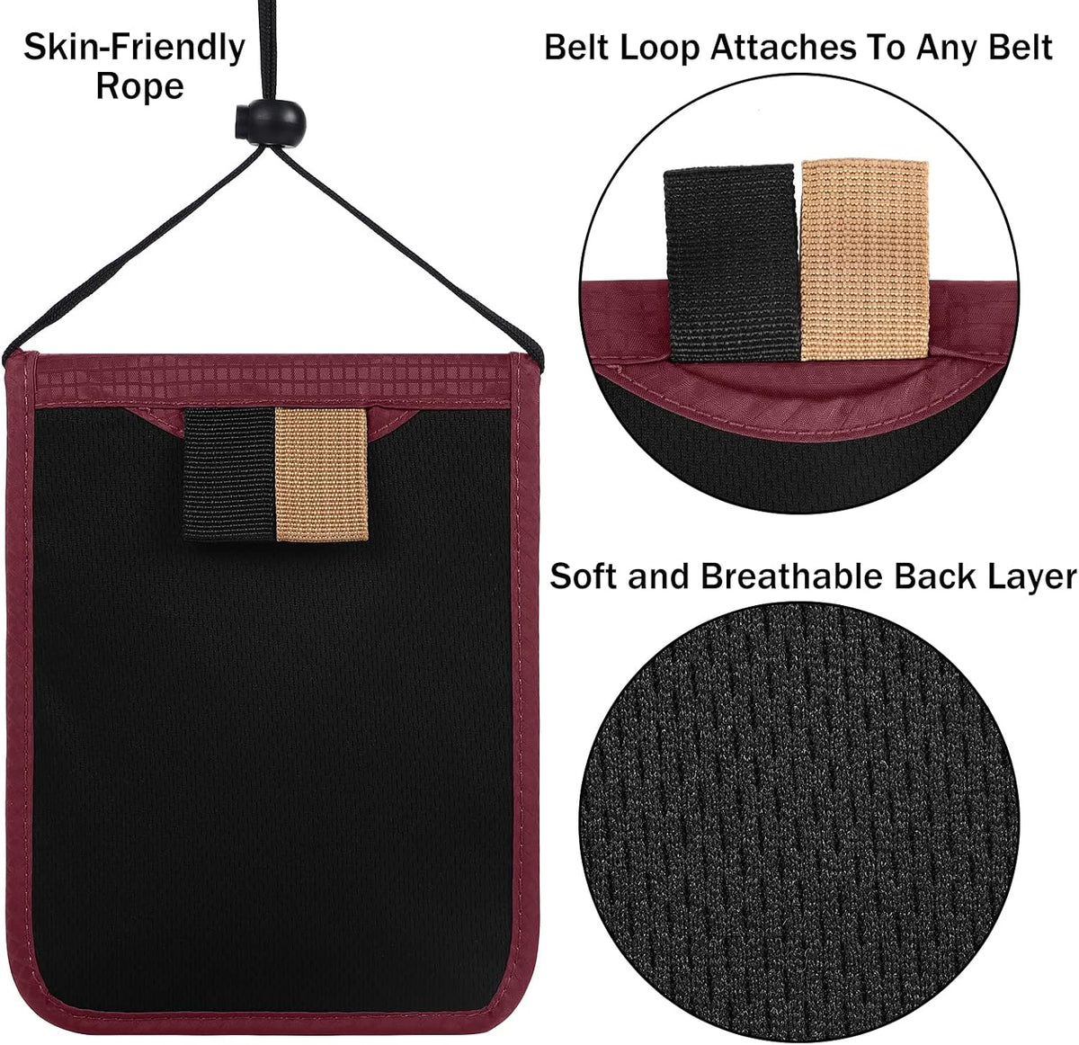 Travel Pouch Neck Wallet Family Passport Holder Organizer Case with RFID Blocking | Family Passport Holder