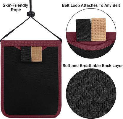 Travel Pouch Neck Wallet Family Passport Holder Organizer Case with RFID Blocking | Family Passport Holder