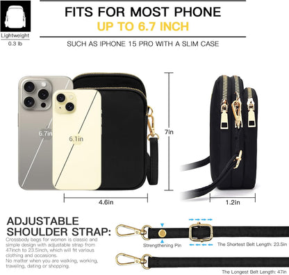 Small Crossbody Bags for Women, Mini Cell Phone Wallet Purse, Shoulder Bag for Women and Men