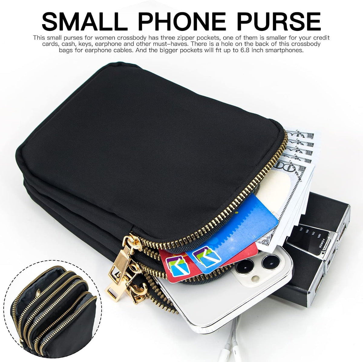 Small Crossbody Bags for Women, Mini Cell Phone Wallet Purse, Shoulder Bag for Women and Men