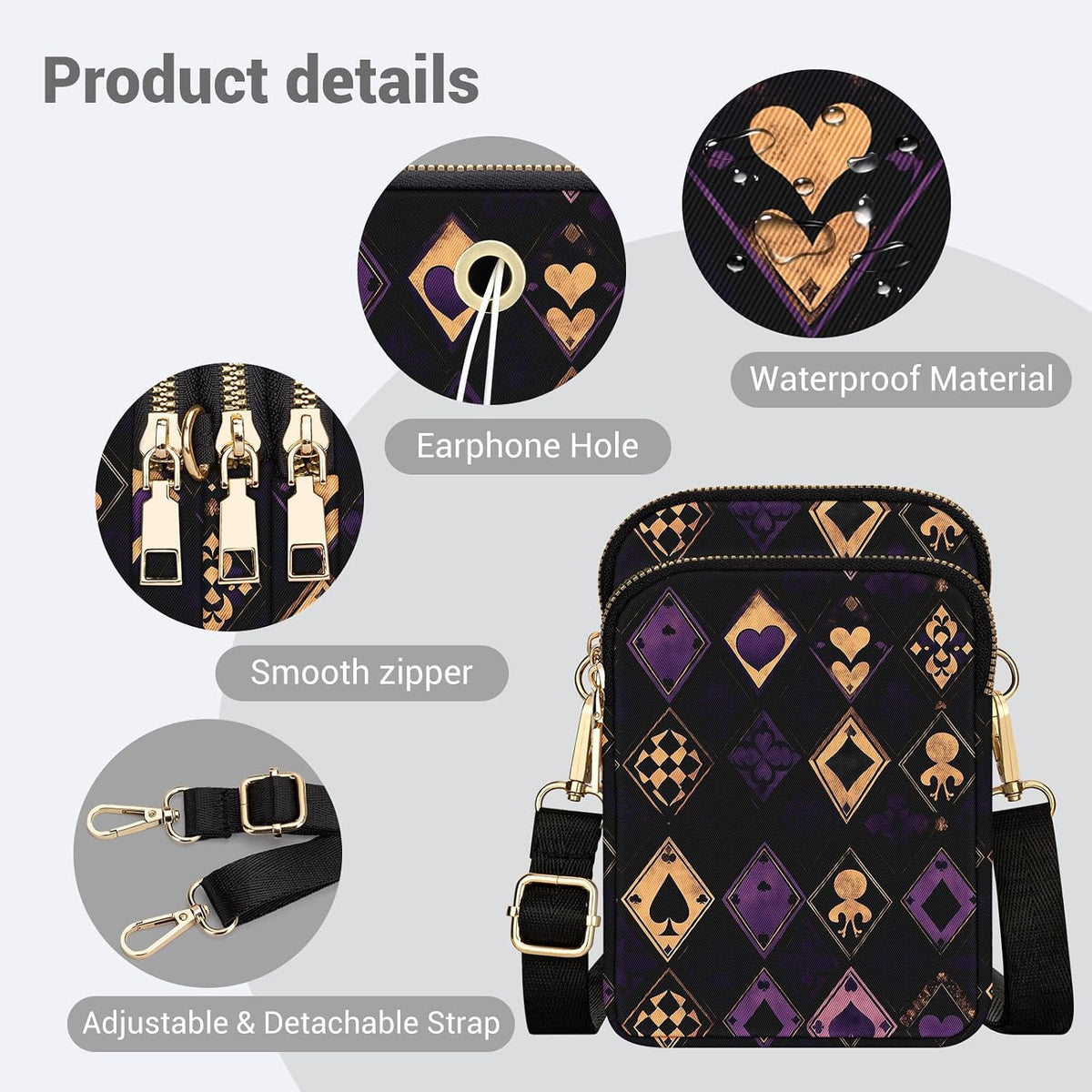 Small Crossbody Bags for Women, Mini Cell Phone Wallet Purse, Shoulder Bag for Women and Men