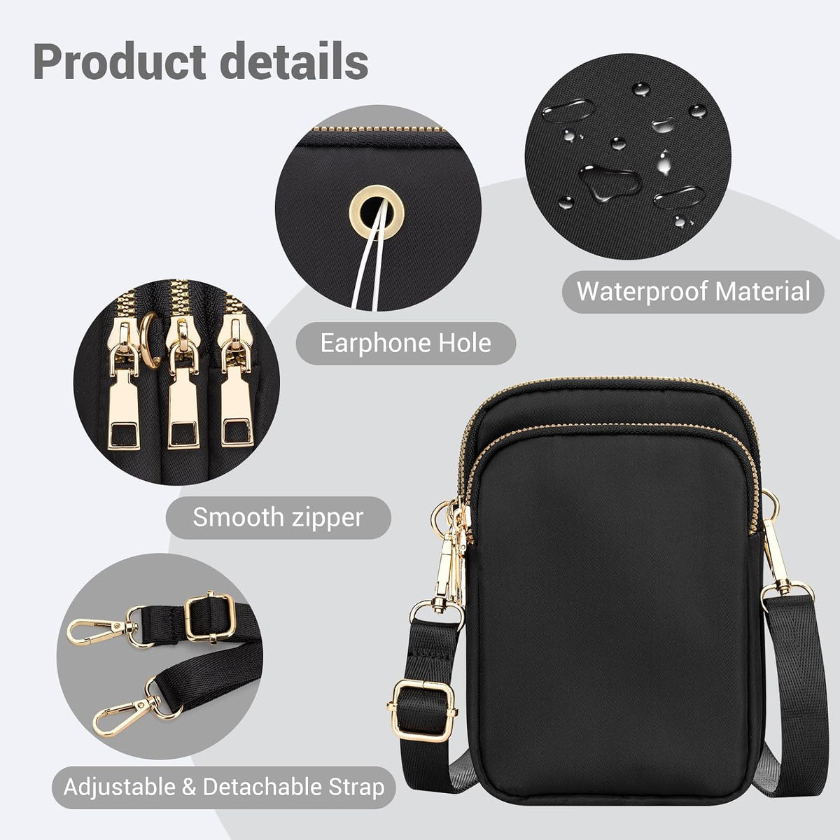 Small Crossbody Bags for Women, Mini Cell Phone Wallet Purse, Shoulder Bag for Women and Men