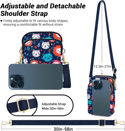 Small Crossbody Bags for Women, Mini Cell Phone Wallet Purse, Shoulder Bag for Women and Men