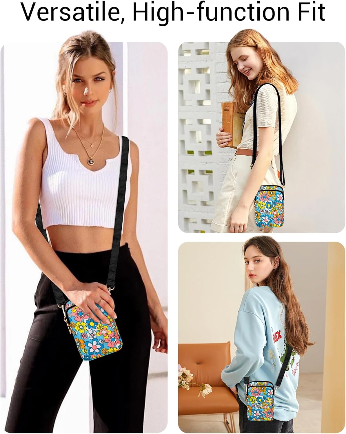 Small Crossbody Bags for Women, Mini Cell Phone Wallet Purse, Shoulder Bag for Women and Men