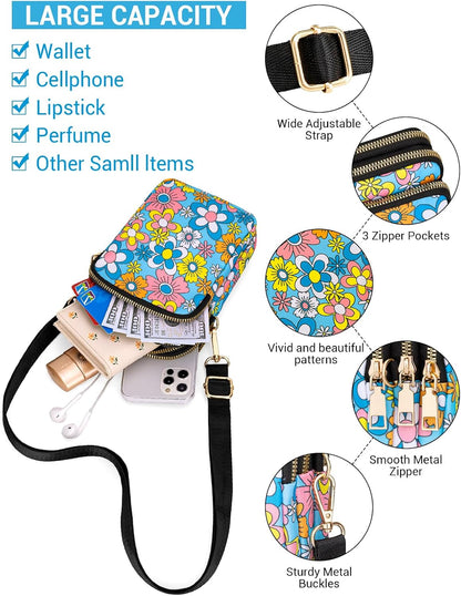 Small Crossbody Bags for Women, Mini Cell Phone Wallet Purse, Shoulder Bag for Women and Men
