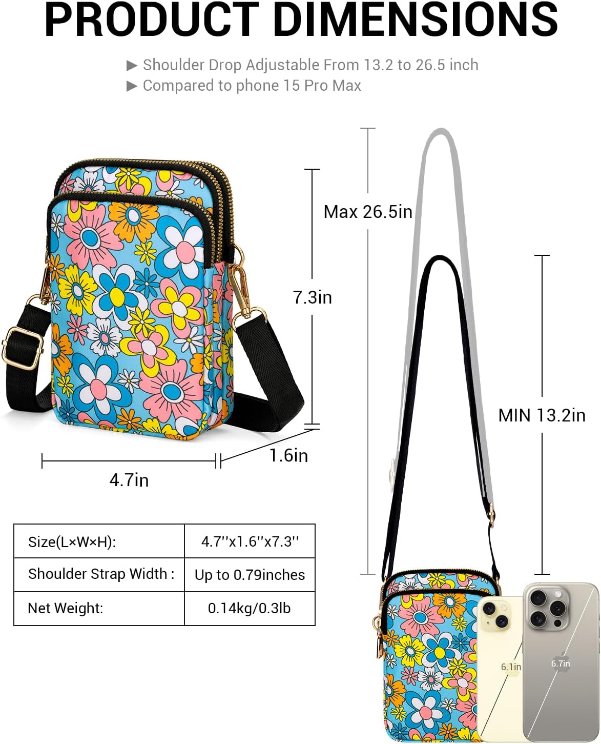 Small Crossbody Bags for Women, Mini Cell Phone Wallet Purse, Shoulder Bag for Women and Men