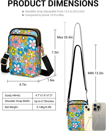 Small Crossbody Bags for Women, Mini Cell Phone Wallet Purse, Shoulder Bag for Women and Men