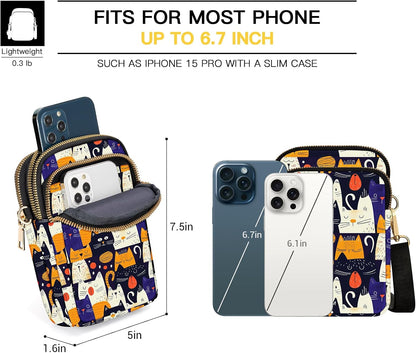 Small Crossbody Bags for Women, Mini Cell Phone Wallet Purse, Shoulder Bag for Women and Men