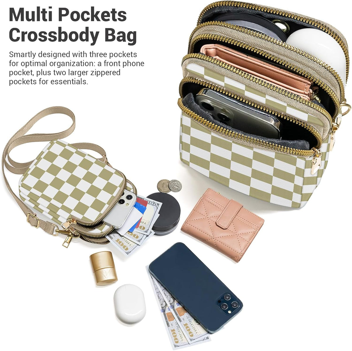 Small Crossbody Bags for Women, Mini Cell Phone Wallet Purse, Shoulder Bag for Women and Men