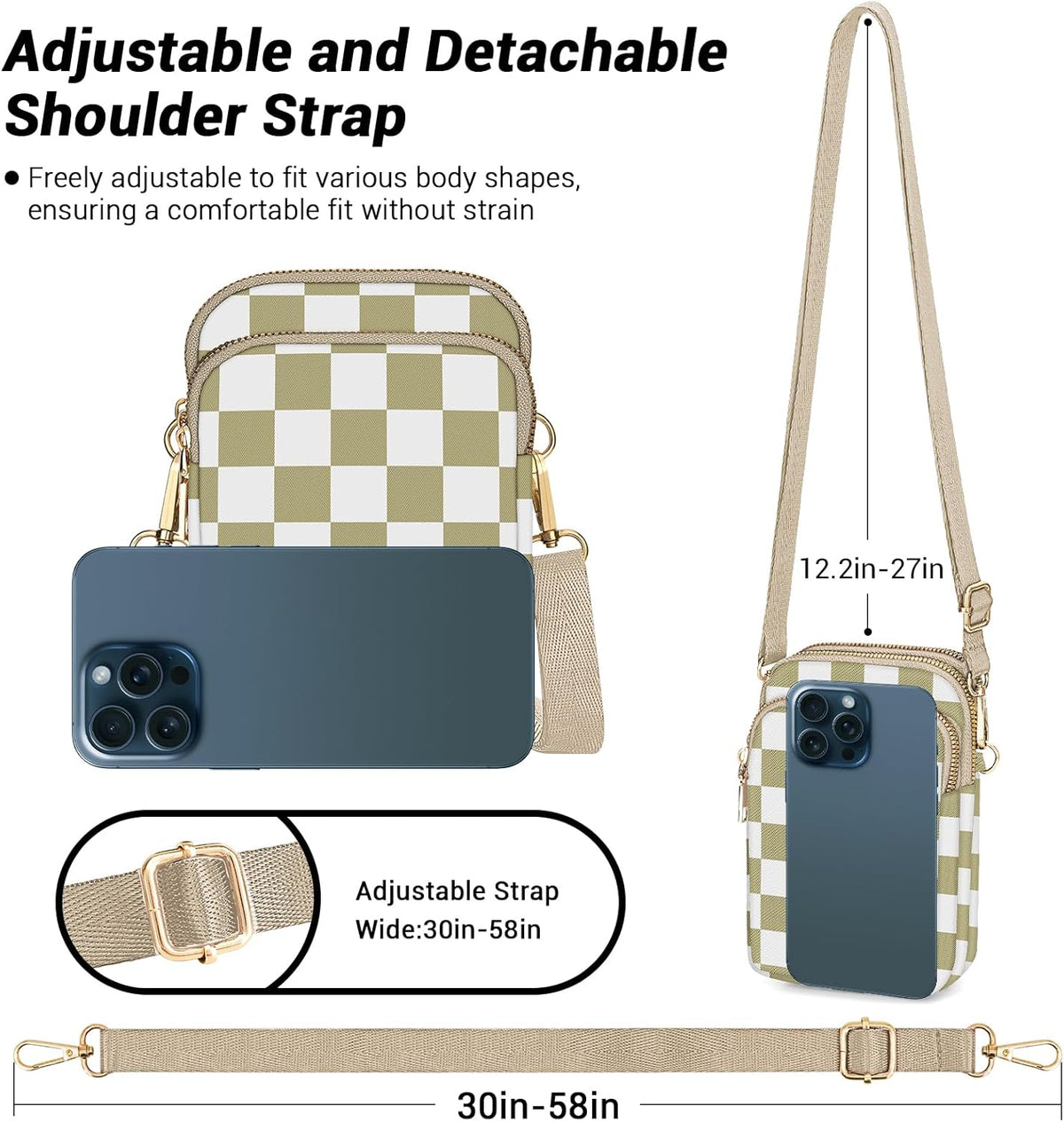 Small Crossbody Bags for Women, Mini Cell Phone Wallet Purse, Shoulder Bag for Women and Men