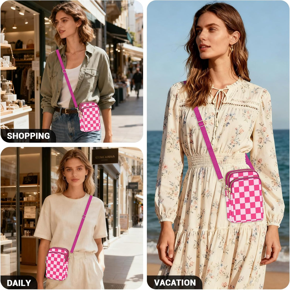 Small Crossbody Bags for Women, Mini Cell Phone Wallet Purse, Shoulder Bag for Women and Men