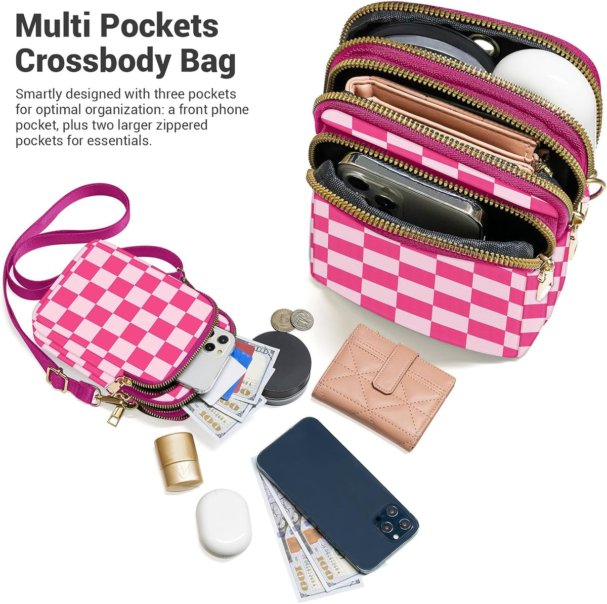Small Crossbody Bags for Women, Mini Cell Phone Wallet Purse, Shoulder Bag for Women and Men