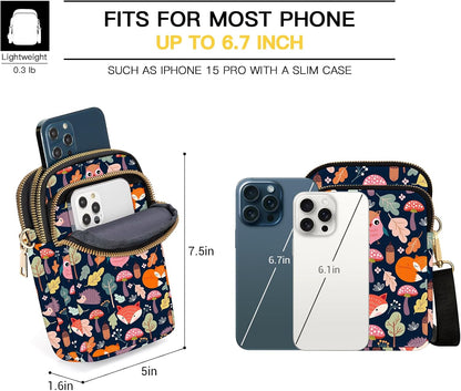 Small Crossbody Bags for Women, Mini Cell Phone Wallet Purse, Shoulder Bag for Women and Men