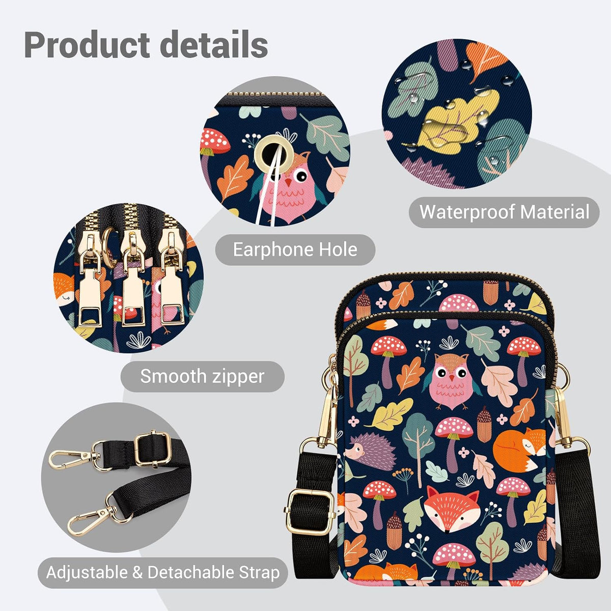 Small Crossbody Bags for Women, Mini Cell Phone Wallet Purse, Shoulder Bag for Women and Men