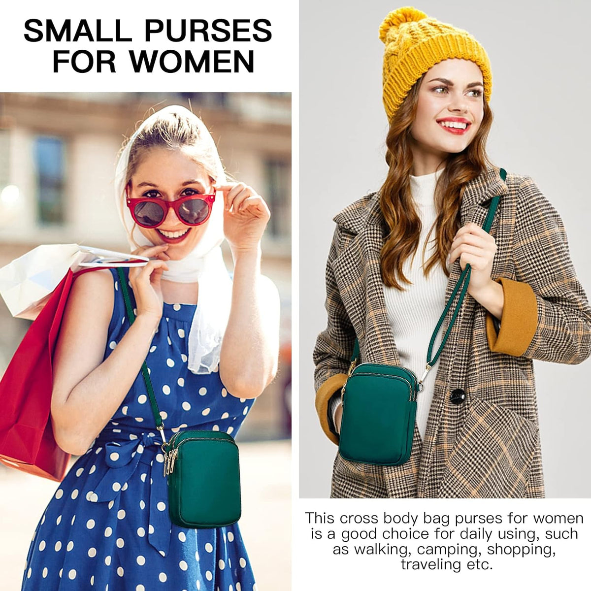 Small Crossbody Bags for Women, Mini Cell Phone Wallet Purse, Shoulder Bag for Women and Men