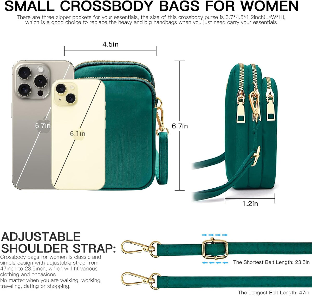 Small Crossbody Bags for Women, Mini Cell Phone Wallet Purse, Shoulder Bag for Women and Men