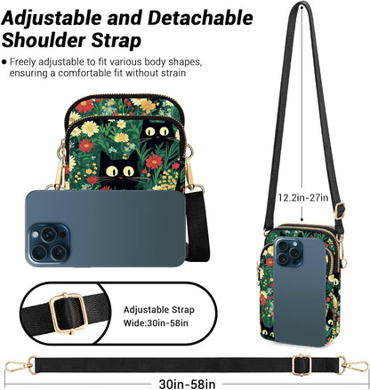 Small Crossbody Bags for Women, Mini Cell Phone Wallet Purse, Shoulder Bag for Women and Men