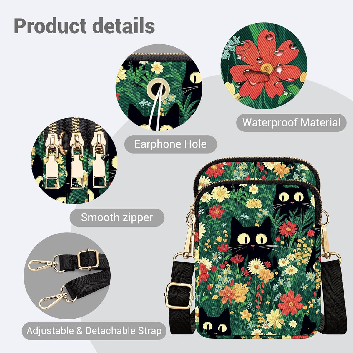 Small Crossbody Bags for Women, Mini Cell Phone Wallet Purse, Shoulder Bag for Women and Men