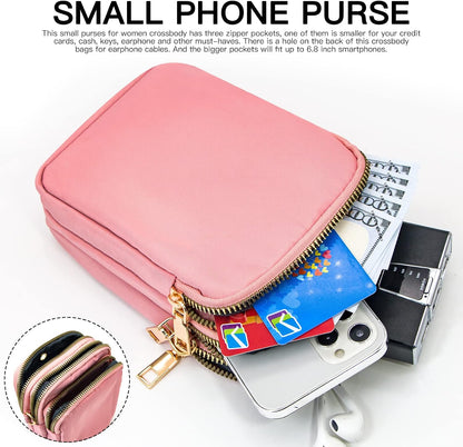 Small Crossbody Bags for Women, Mini Cell Phone Wallet Purse, Shoulder Bag for Women and Men