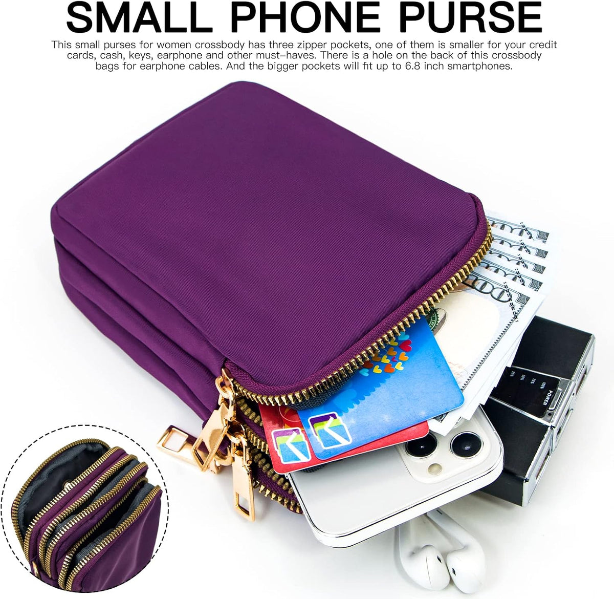 Small Crossbody Bags for Women, Mini Cell Phone Wallet Purse, Shoulder Bag for Women and Men