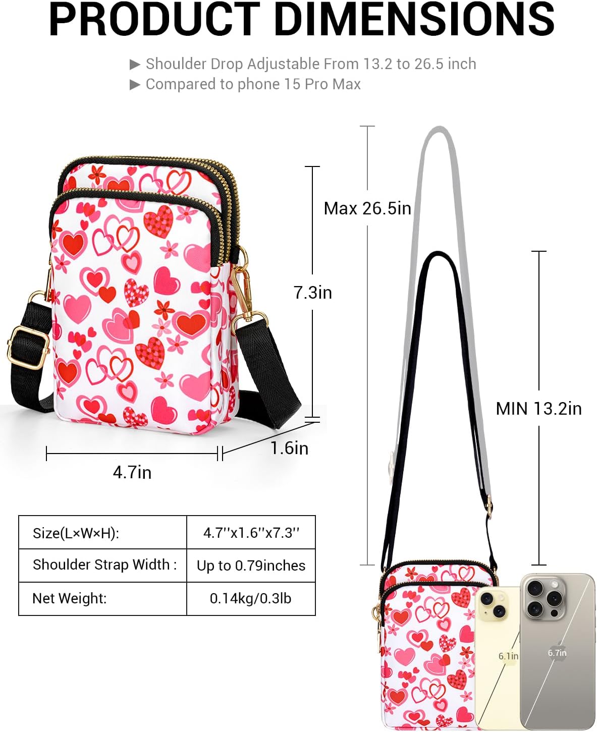 Small Crossbody Bags for Women, Mini Cell Phone Wallet Purse, Shoulder Bag for Women and Men