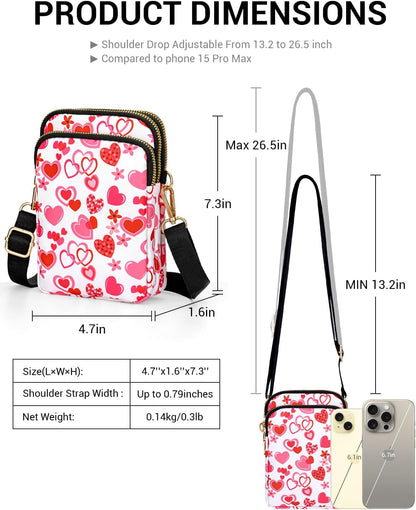 Small Crossbody Bags for Women, Mini Cell Phone Wallet Purse, Shoulder Bag for Women and Men