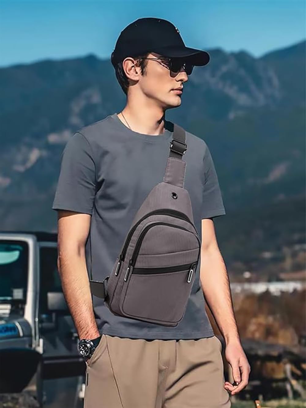 Crossbody Bag Small Sling Bags for Women Men Lightweight Cross Body Shoulder Sling Backpack Chest Daypack