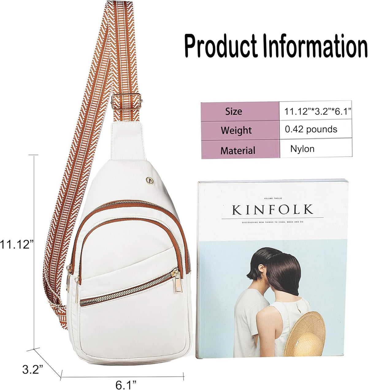 Crossbody Bag Small Sling Bags for Women Men Lightweight Cross Body Shoulder Sling Backpack Chest Daypack