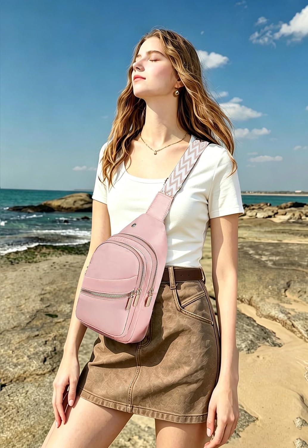 Crossbody Bag Small Sling Bags for Women Men Lightweight Cross Body Shoulder Sling Backpack Chest Daypack