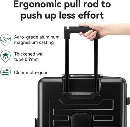 20 Inch Carry On Luggage with Wheels PC Hard Shell Suitcase Top Opening Expandable Tsa Luggage Suitcases for Travel Woman Men.(Livid green)