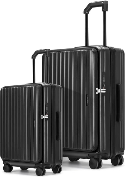 20 Inch Carry On Luggage with Wheels PC Hard Shell Suitcase Top Opening Expandable Tsa Luggage Suitcases for Travel Woman Men.(Livid green)